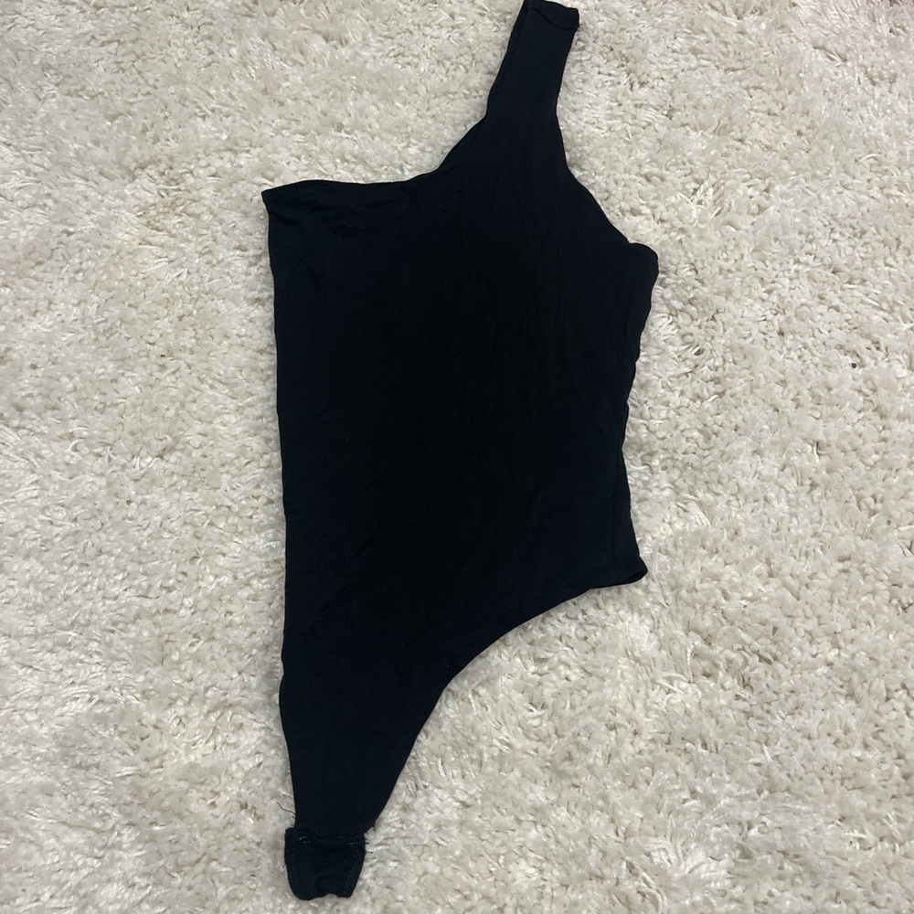 Black Garage One Shoulder Body Suit